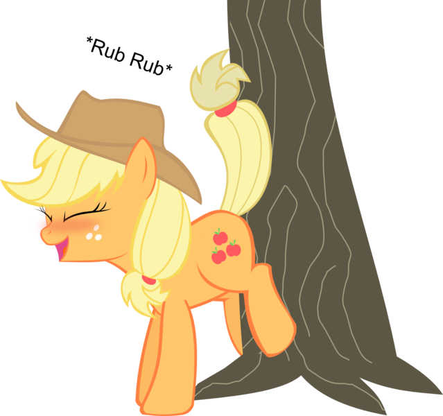 Size: 1514x1421 | Tagged: questionable, artist:oceanbreezebrony, derpibooru import, applejack, bloomberg, earth pony, pony, applebucking, blushing, dendrophilia, eyes closed, female, grinding, horses doing horse things, humping, mare, masturbation, open mouth, raised tail, rubbing, show accurate, show accurate porn, simple background, smiling, solo, solo female, this will end in splinters, transparent background, tree