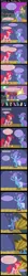 Size: 1231x11980 | Tagged: safe, artist:evil-dec0y, derpibooru import, pinkie pie, trixie, earth pony, pony, unicorn, comic:trixie vs., cape, clothes, comic, contest, falling, female, hat, juggling, mare, rubber chicken, stage, trixie's cape, trixie's hat, unicycle
