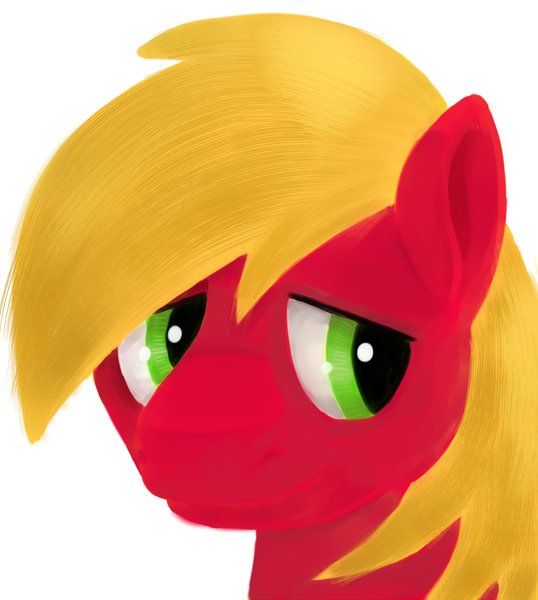 Size: 897x1000 | Tagged: safe, artist:sb, derpibooru import, big macintosh, earth pony, pony, bust, male, portrait, simple background, solo, stallion, white background