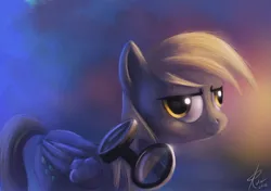 Size: 1240x874 | Tagged: safe, artist:raikoh, derpibooru import, derpy hooves, pegasus, pony, female, goggles, mare, solo