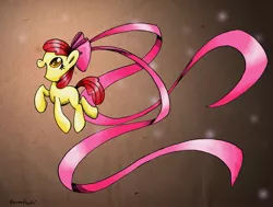 Size: 1967x1488 | Tagged: apple bloom, artist:eeveetachi, derpibooru import, ribbon, safe