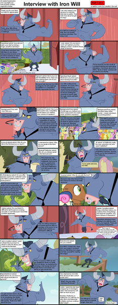Size: 1282x3304 | Tagged: amethyst star, background pony, bon bon, caption, carrot top, comic, comic:celestia's servant interview, daisy, derpibooru import, doctor whooves, flower wishes, fluttershy, golden harvest, interview, iron will, lemon hearts, roseluck, safe, sweetie drops, time turner
