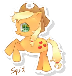 Size: 900x955 | Tagged: applejack, artist:squidpox, derpibooru import, rearing, safe, solo