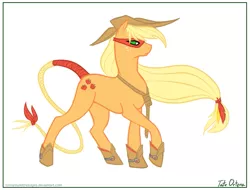 Size: 923x701 | Tagged: applejack, artist:tornaroundtheedges, braided tail, derpibooru import, hoof boots, mask, noose, safe, simple background, solo