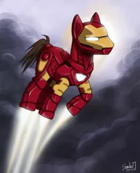 Size: 800x985 | Tagged: artist:spader7, crossover, derpibooru import, iron man, ponified, safe, solo