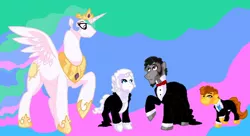 Size: 894x488 | Tagged: safe, artist:geckofly, derpibooru import, princess celestia, ponified, alicorn, earth pony, pony, abraham lincoln, american presidents, clothes, female, george washington, john f. kennedy, male, mare, president, stallion, suit