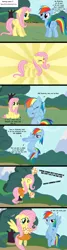 Size: 800x3000 | Tagged: safe, artist:sociox, derpibooru import, fluttershy, rainbow dash, pegasus, pony, cheerleader, comic, female, mare, no more ponies at source