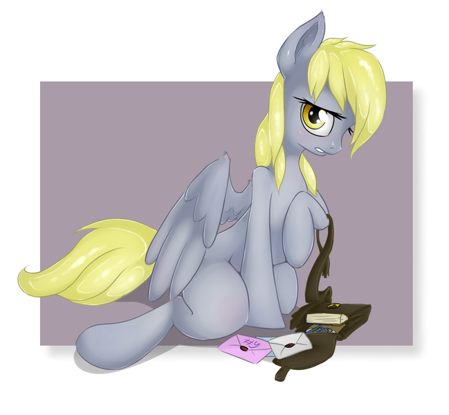 Size: 1042x963 | Tagged: safe, artist:sharpy, derpibooru import, derpy hooves, pegasus, pony, female, mail, mare