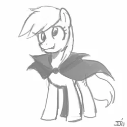 Size: 700x700 | Tagged: artist:johnjoseco, cosplay, costume, crossover, derpibooru import, derpy hooves, dracula, grayscale, monochrome, nightmare night, safe, vampire