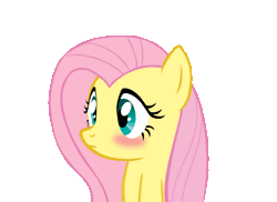 Size: 550x400 | Tagged: source needed, useless source url, safe, artist:speccysy, derpibooru import, fluttershy, pegasus, pony, animated, blinking, blushing, eye shimmer, female, gif, mare, reaction image, simple background, solo, spread wings, transparent background, wingboner, wings