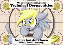 Size: 2292x1667 | Tagged: safe, artist:inkwell, derpibooru import, derpy hooves, pegasus, pony, female, i just don't know what went wrong, mare, muffin, solo, technical difficulties, vector