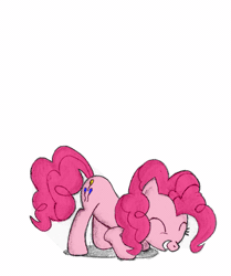 Size: 517x619 | Tagged: safe, artist:dmtb, artist:furor1, derpibooru import, pinkie pie, earth pony, pony, animated, black outlines, blinking, bouncing, colored, cute, diapinkes, female, gif, happy, hopping, jumping, mare, open mouth, pinkie bounce, pronking, shadow, simple background, smiling, solo, white background