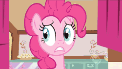 Size: 320x180 | Tagged: source needed, useless source url, safe, derpibooru import, edit, edited screencap, screencap, pinkie pie, earth pony, pony, the cutie pox, adorable distress, animated, bad poker face, caption, confession, cute, female, floppy ears, gif, hub logo, make it stop, mare, meme, panic, solo, subtitles, sweat, watermark, yelling