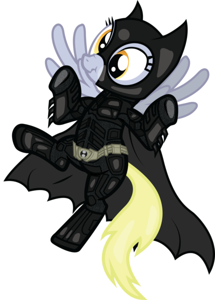 Size: 2536x3536 | Tagged: safe, artist:smashinator, derpibooru import, derpy hooves, pegasus, pony, batman, crossover, female, high res, mare, scrunchy face, simple background, solo, transparent background