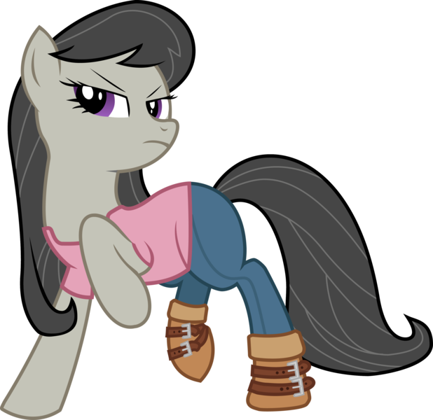 Size: 3257x3161 | Tagged: safe, artist:smashinator, derpibooru import, octavia melody, earth pony, pony, clothes, crossover, female, high res, left 4 dead 2, mare, rochelle, simple background, solo, transparent background