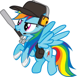 Size: 804x805 | Tagged: safe, artist:smashinator, derpibooru import, rainbow dash, pegasus, pony, baseball bat, crossover, female, mare, mouth hold, scout, simple background, solo, team fortress 2, transparent background