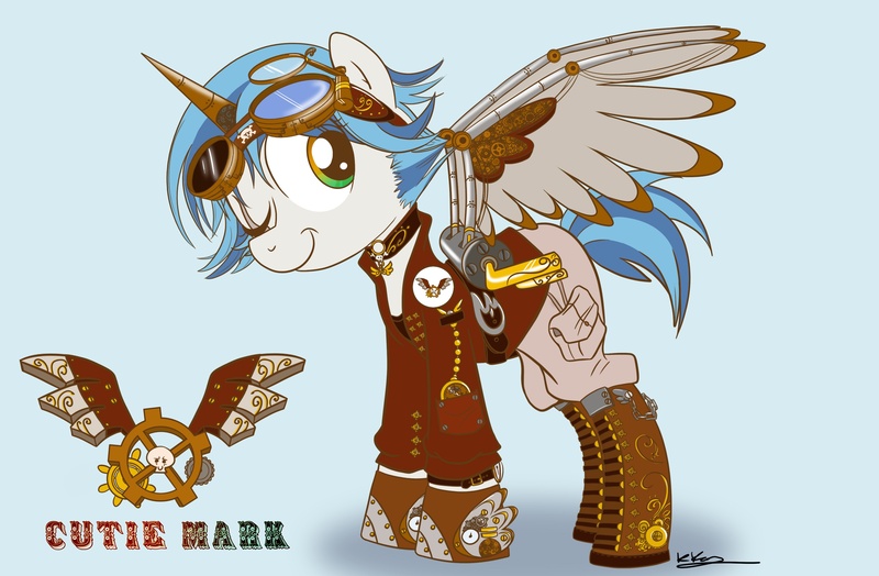 Size: 3300x2163 | Tagged: safe, artist:bunnimation, derpibooru import, oc, unofficial characters only, pony, artificial wings, augmented, boots, clothes, female, goggles, high res, mare, mechanical wing, one eye closed, simple background, solo, steampunk, wings