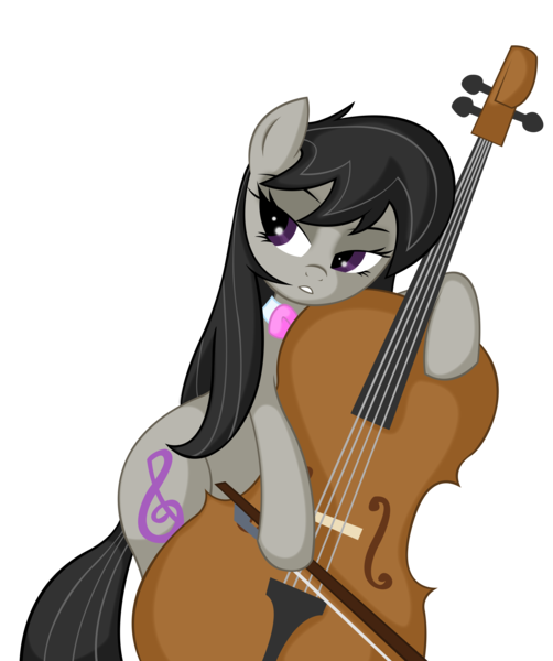 Size: 10000x11962 | Tagged: safe, artist:alexpony, artist:killryde, derpibooru import, octavia melody, earth pony, pony, .psd available, absurd resolution, bipedal, cello, female, looking sideways, mare, musical instrument, simple background, solo, transparent background, vector