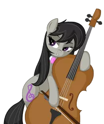 Size: 10000x11962 | Tagged: safe, artist:alexpony, artist:killryde, derpibooru import, octavia melody, earth pony, pony, .psd available, absurd resolution, bipedal, cello, female, looking sideways, mare, musical instrument, simple background, solo, transparent background, vector