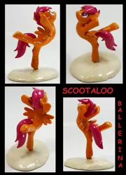 Size: 900x1249 | Tagged: safe, artist:bulldogs29, derpibooru import, scootaloo, pegasus, pony, dancing, female, filly, irl, photo, sculpture, solo