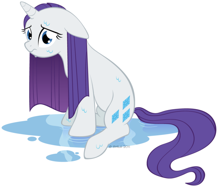 Size: 989x851 | Tagged: safe, artist:littlehybridshila, derpibooru import, rarity, pony, unicorn, female, floppy ears, mare, sad, simple background, sitting, solo, transparent background, wet, wet mane, wet mane rarity