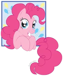 Size: 656x787 | Tagged: safe, artist:littlehybridshila, derpibooru import, pinkie pie, earth pony, pony, female, grin, looking at you, mare, smiling, solo