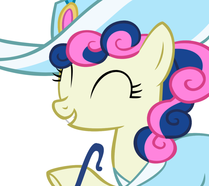 Size: 1152x1026 | Tagged: safe, artist:iamthegreatlyra, derpibooru import, bon bon, sweetie drops, earth pony, pony, bonabelle bonette, classy, clothes, eyes closed, female, gimp, happy, hat, mare, posh, simple background, smiling, solo, sun hat, transparent background