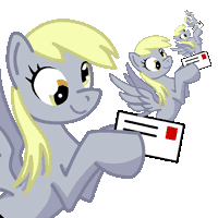 Size: 200x200 | Tagged: safe, artist:don-ko, derpibooru import, derpy hooves, pegasus, pony, adorawat, animated, artifact, cross-eyed, cute, derpabetes, derpception, droste effect, endless, envelope, female, first animated picture on derpibooru, first derpy picture on derpibooru, first wat picture on derpibooru, gif, history, holding, hoof hold, inception, infinity, it begins, loop, mail, mare, multeity, one of the first, perfect loop, recursion, silly, silly pony, simple background, smiling, solo, spread wings, strange, transparent background, unstoppable force of derp, wat, weird