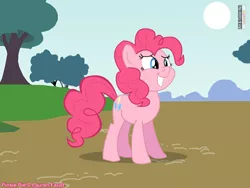 Size: 1024x768 | Tagged: safe, artist:leinad56, derpibooru import, pinkie pie, earth pony, pony, female, grin, mare, solo