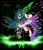Size: 2300x2700 | Tagged: safe, artist:killryde, derpibooru import, princess cadance, queen chrysalis, alicorn, changeling, changeling queen, pony, action pose, disguise, disguised changeling, duality, fake cadance, female, fusion, glowing horn, grin, high res, horn, image, looking at you, magic, mare, png, raised hoof, slit eyes, smiling, solo, transformation