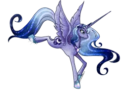 Size: 1024x768 | Tagged: safe, artist:ladyamaltea, derpibooru import, princess luna, alicorn, pony, female, flying, long horn, mare, simple background, solo, transparent background, ultimate luna
