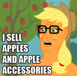 Size: 251x250 | Tagged: apple, applejack, apples and apple accessories, artifact, artist:lenoodles, crossover, cursed image, derpibooru import, female, hank hill, king of the hill, meme, parody, ponified meme, repdigit milestone, safe, solo, that pony sure does love apples