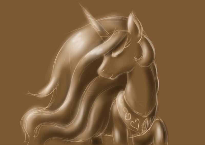 Size: 1023x723 | Tagged: safe, artist:steamroller988, derpibooru import, princess celestia, alicorn, pony, female, mare, raised hoof, simple background, solo