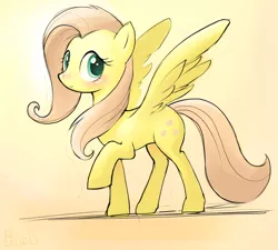 Size: 2000x1800 | Tagged: safe, artist:bluedrg19, derpibooru import, fluttershy, pegasus, pony, blushing, cute, female, looking at you, looking sideways, mare, raised hoof, shyabetes, simple background, smiling, solo, spread wings, wings