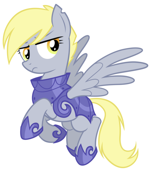 Size: 2200x2500 | Tagged: safe, artist:equestria-prevails, derpibooru import, derpy hooves, pegasus, pony, armor, epic derpy, female, high res, looking back, mare, royal guard armor, simple background, solo, spread wings, transparent background, wings