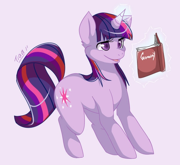 Size: 603x554 | Tagged: safe, artist:mr-tiaa, derpibooru import, twilight sparkle, pony, unicorn, book, female, happy, magic, mare, reading, simple background, solo, unicorn twilight