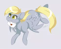 Size: 642x519 | Tagged: safe, artist:mr-tiaa, derpibooru import, derpy hooves, pegasus, pony, female, flying, letter, mare, mouth hold, simple background, solo