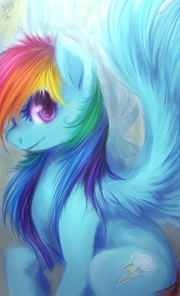 Size: 406x666 | Tagged: safe, artist:mr-tiaa, derpibooru import, rainbow dash, pegasus, pony, cute, dashabetes, female, mare, profile, sitting, solo, spread wings, wings