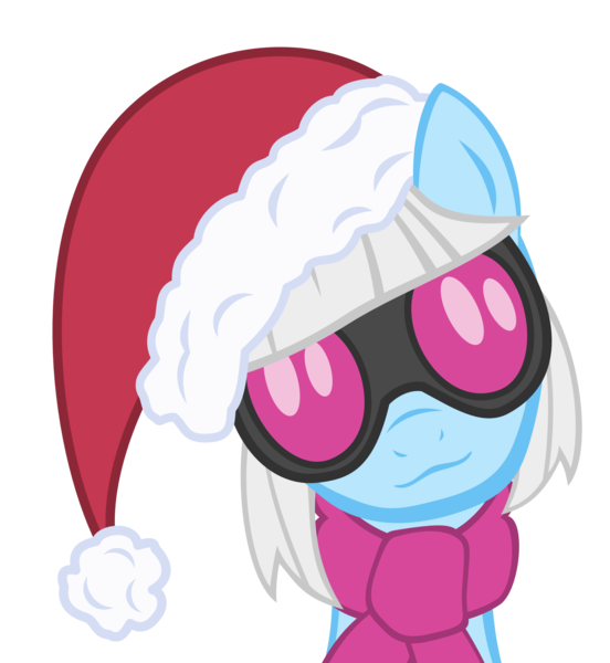 Size: 2761x3000 | Tagged: safe, artist:the smiling pony, derpibooru import, photo finish, earth pony, pony, green isn't your color, bust, christmas, christmas ponies, female, glasses, hat, high res, inkscape, looking at you, mare, portrait, santa hat, simple background, smiling, solo, transparent background, vector