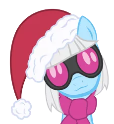 Size: 2761x3000 | Tagged: safe, artist:the smiling pony, derpibooru import, photo finish, earth pony, pony, green isn't your color, bust, christmas, christmas ponies, female, glasses, hat, high res, inkscape, looking at you, mare, portrait, santa hat, simple background, smiling, solo, transparent background, vector