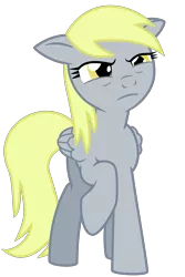 Size: 2000x3000 | Tagged: safe, artist:the smiling pony, derpibooru import, derpy hooves, pegasus, pony, angry, female, high res, inkscape, looking at you, mare, paint.net, raised hoof, simple background, solo, squint, stare, suspicious, transparent background, vector, worried
