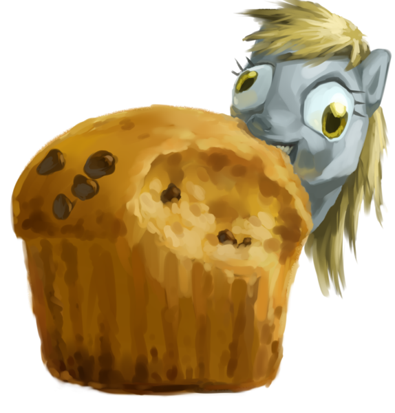 Size: 1452x1518 | Tagged: safe, artist:stupjam, derpibooru import, derpy hooves, pegasus, pony, faic, female, giant muffin, mare, muffin, simple background, solo, that pony sure does love muffins, transparent background