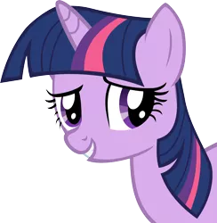 Size: 4392x4500 | Tagged: safe, artist:the smiling pony, derpibooru import, twilight sparkle, pony, unicorn, secret of my excess, absurd resolution, bust, female, inkscape, mare, portrait, reaction image, simple background, smiling, solo, transparent background, unicorn twilight, vector
