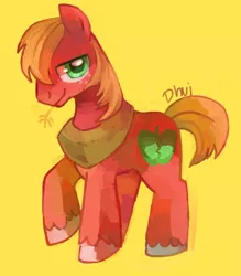 Size: 1280x1461 | Tagged: dead source, safe, artist:dhui, derpibooru import, big macintosh, earth pony, pony, cute, looking at you, macabetes, male, simple background, solo, stallion, straw in mouth, unshorn fetlocks