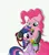 Size: 1400x1582 | Tagged: suggestive, artist:kinkyspree, derpibooru import, pinkie pie, twilight sparkle, earth pony, pony, unicorn, bedroom eyes, blushing, clothes, collar, drool, evening gloves, female, femdom, femsub, gloves, image, implied watersports, jpeg, juice box, kinkie pie, latex, latex gloves, leash, lesbian, long gloves, mare, pet play, pettwi, pinkiedom, shipping, simple background, submissive, tongue out, twinkie, twisub, white background, wide eyes