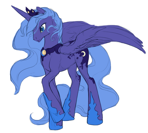 Size: 488x438 | Tagged: safe, artist:noel, derpibooru import, princess luna, alicorn, pony, female, mare, s1 luna, simple background, solo, white background