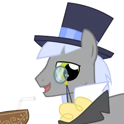 Size: 800x797 | Tagged: dead source, safe, artist:the smiling pony, derpibooru import, caesar, earth pony, pony, bust, inkscape, male, monocle, portrait, simple background, smiling, solo, stallion, transparent background, vector