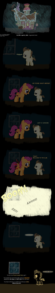 Size: 1500x8000 | Tagged: safe, artist:dtcx97, derpibooru import, pound cake, scootaloo, pegasus, pony, absurd resolution, comic, cyoa, post-crusade, sugarcube corner, video game