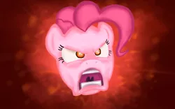 Size: 1680x1050 | Tagged: safe, artist:browen2o, derpibooru import, pinkie pie, earth pony, pony, the last roundup, angry, female, head, mare, rage, solo