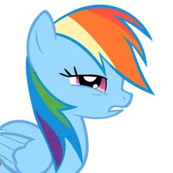 Size: 2500x2500 | Tagged: safe, artist:thelawn, derpibooru import, rainbow dash, pegasus, pony, disgusted, female, high res, mare, profile, simple background, solo, transparent background